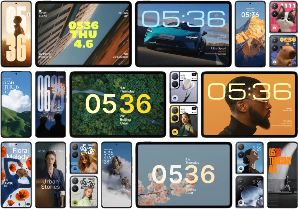 Xiaomi HyperOS 2 zamykací obrazovky