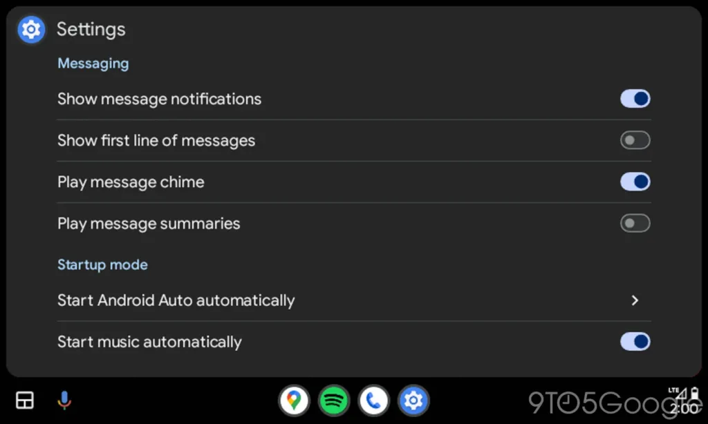 Android Auto 13.4 staré rozhraní