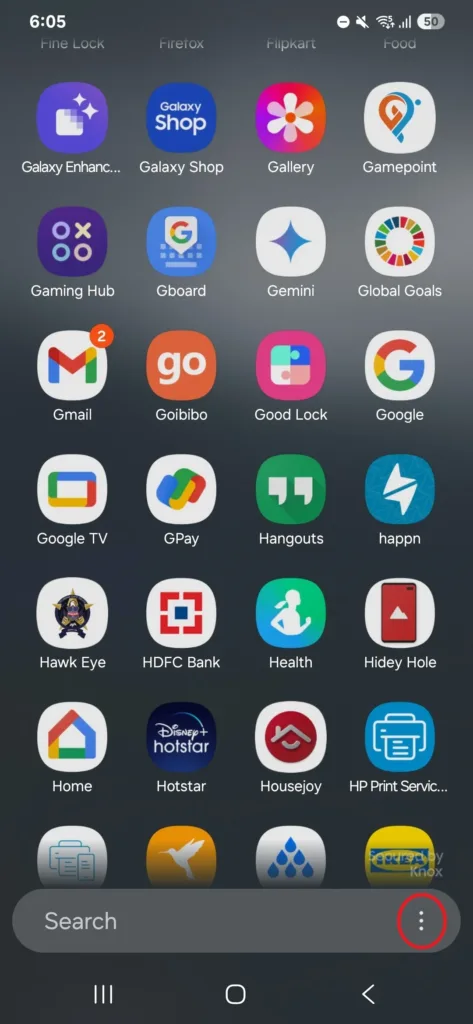 one ui 7 vertikální menu
