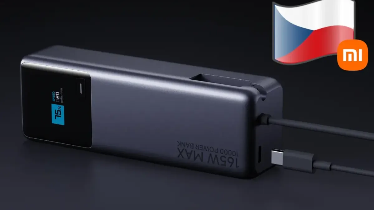 Do Česka konečně přišla extrémně rychlá powerbanka Xiaomi. Má integrovaný kabel a super displej