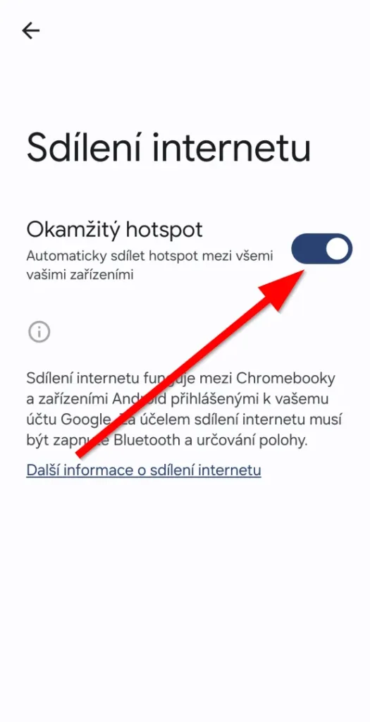 nastaveni sluzby pro vice zarizeni okamzity hotspot