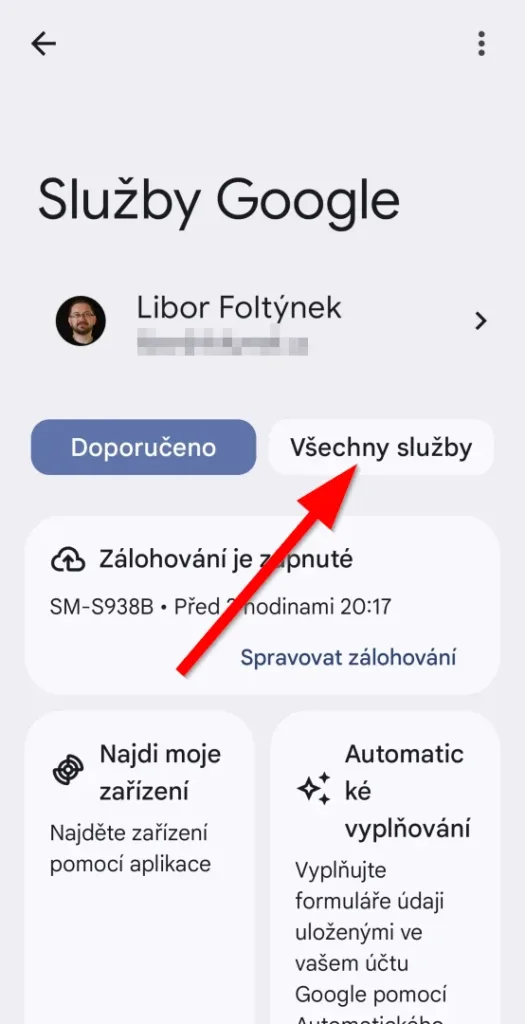 nastaveni vsechny sluzby