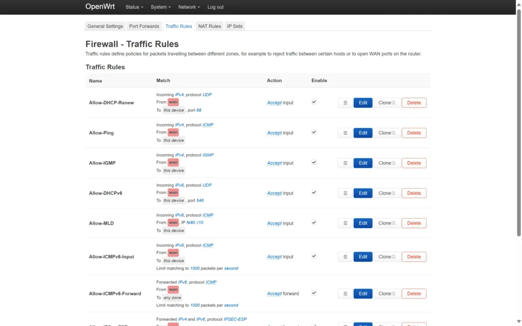 openwrt firewall