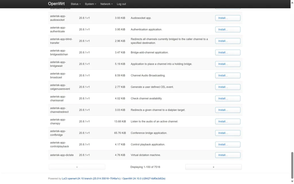 openwrt software balicky