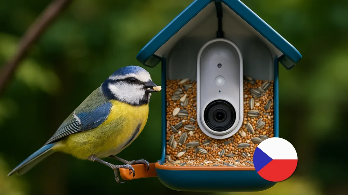 Sledujte ptactvo na zahradě jako nikdy dřív! Chytré krmítko s umělou inteligencí Bird Buddy přistálo i v Česku
