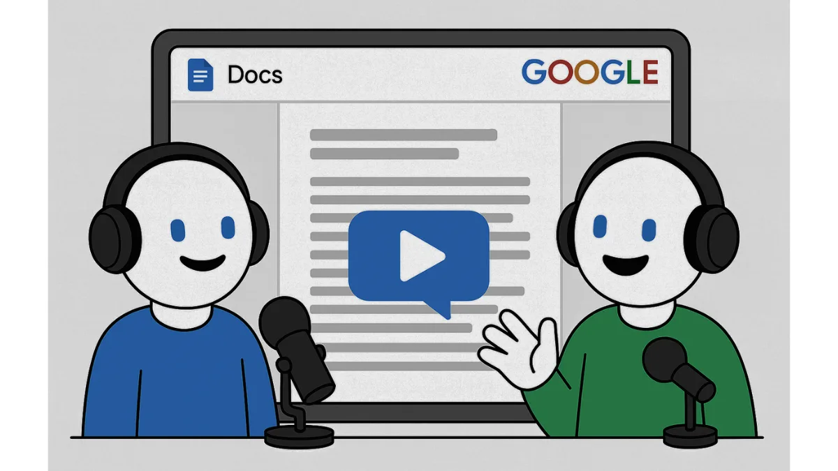 Už i vaše texty budou mít hlas. Nová AI funkce v Dokumentech Google vytvoří z vašich textových dokumentů podcast!