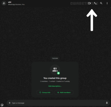 WhatsApp hovory pro web