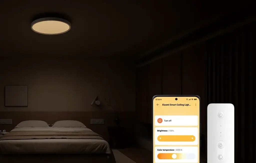 Xiaomi Smart Ceiling Light D30 D40 ovladani mobilem