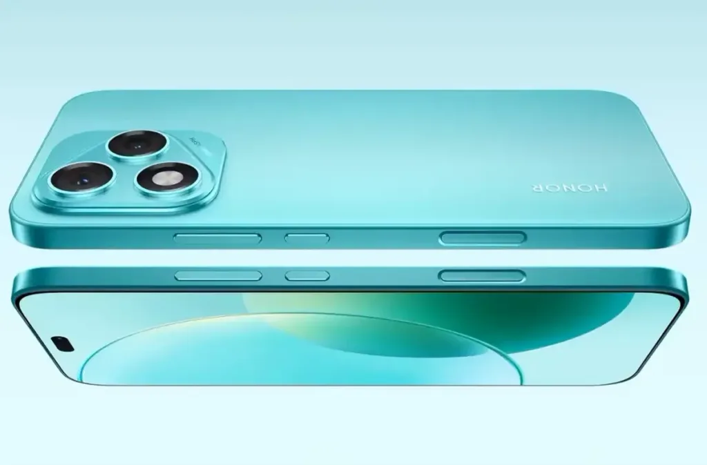 honor 400 lite zelena z boku zada displej tlacitka