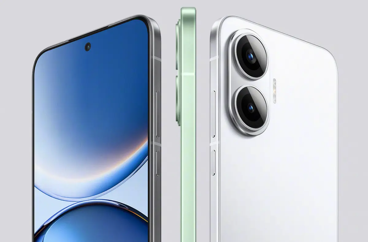 xiaomi redmi turbo 4 stribrna zelena displej