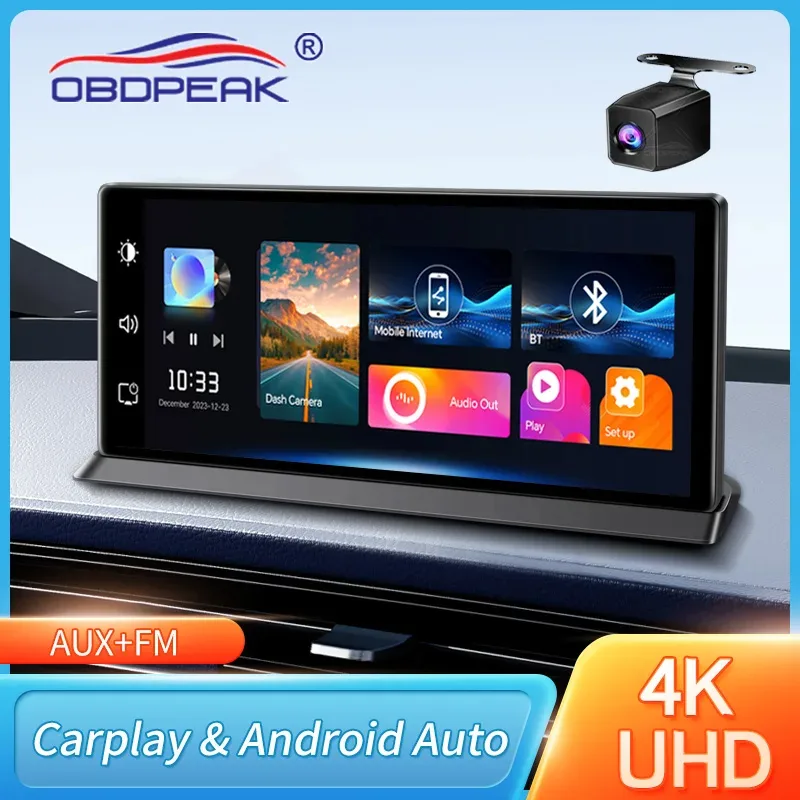 Car DVR 4K Camera Wireless Carplay Android auto