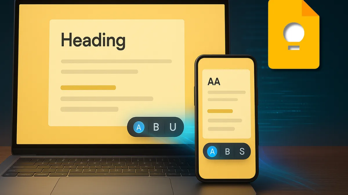 Tohle chybělo: Google Keep vám konečně umožní formátovat text na webu!