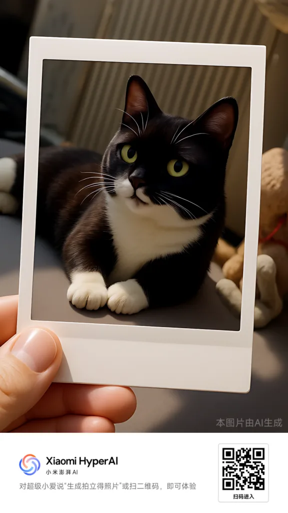 Kočka na Xiaomi polaroidu - verze 2