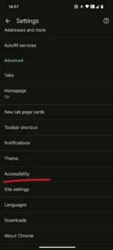 Přibližování textu v Google Chrome - Přístupnost