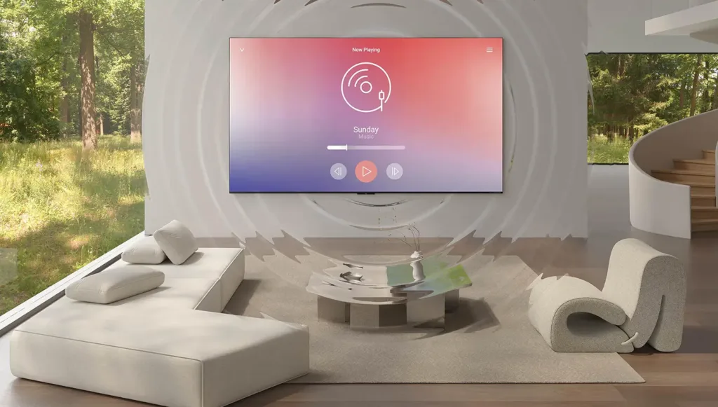 TCL QM8K bang olufsen zvuk ilustrace