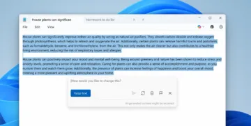 Windows poznámkový blok AI Write