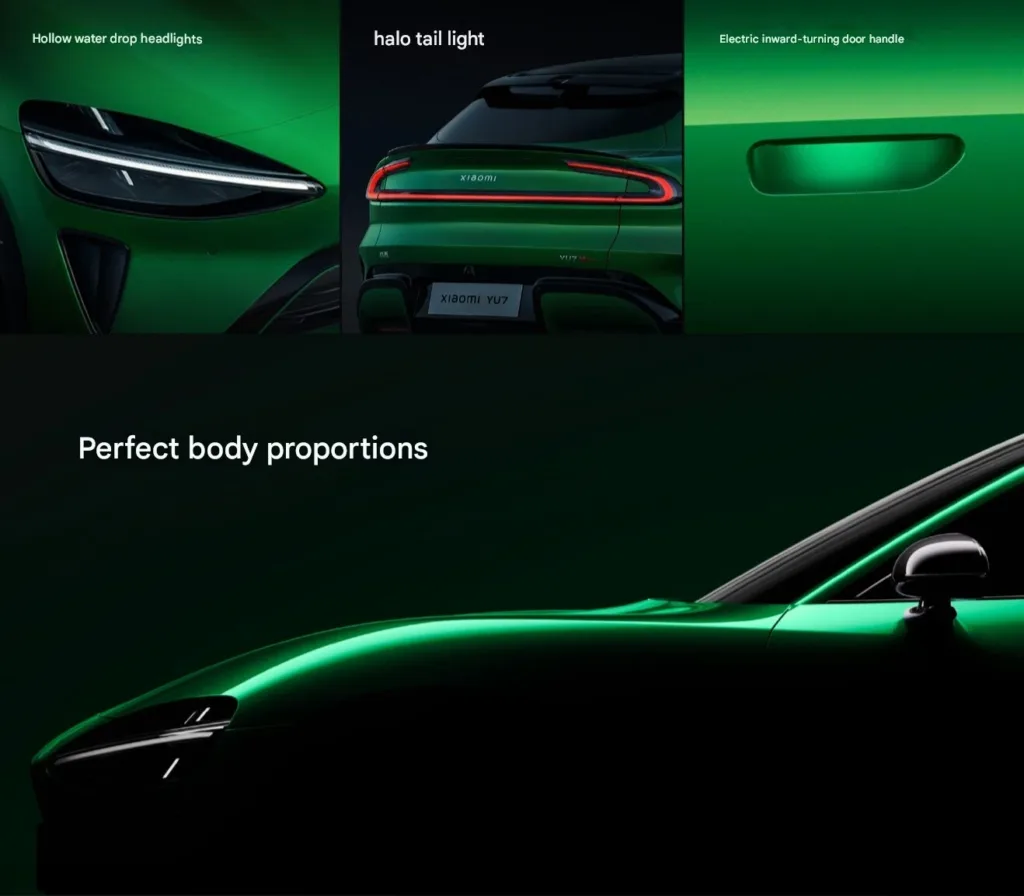 Xiaomi YU7 světla