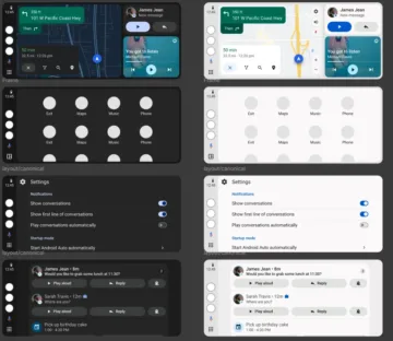 android auto tmavy a svetly rezim sirokouhla obrazovka