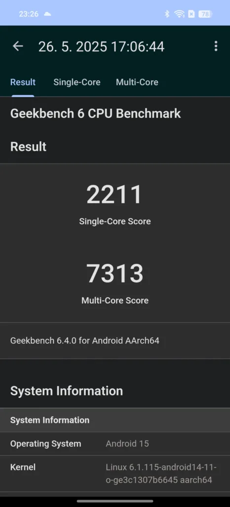 geekbench realme gt 7