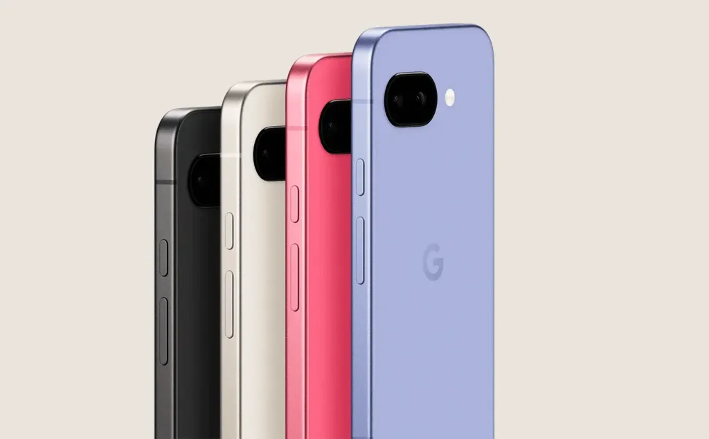 google pixel 9a barevne varianty na bezovem pozadi