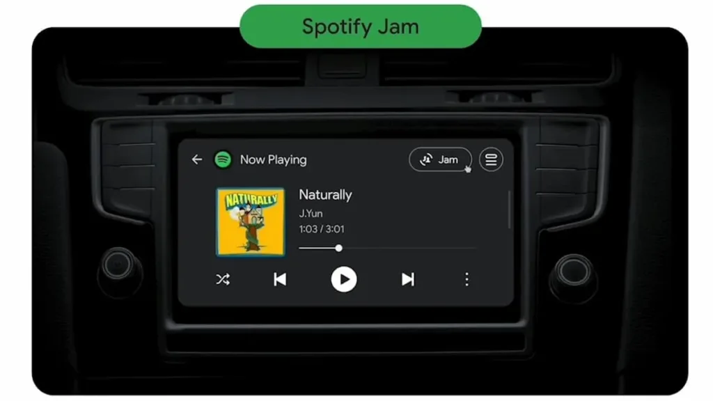 spotify jam android auto oznameni
