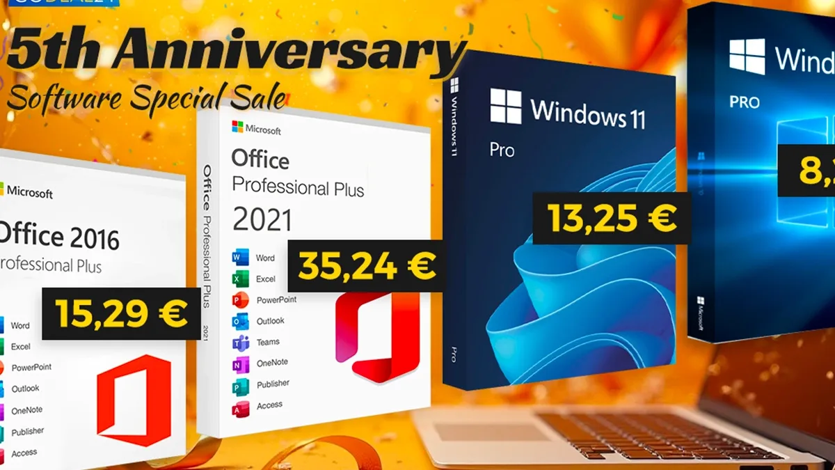 Godeal24 slaví narozeniny: doživotní licence Microsoft Office od 381 Kč! Windows 11 Pro jen za 330 Kč!