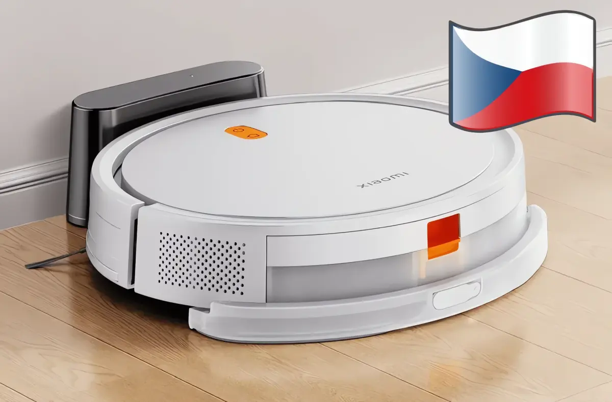 xiaomi robot vacuum e5 v dokovaci stanici ceska vlajka