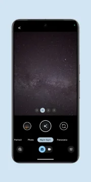 Fotoaparát Pixel noční režim