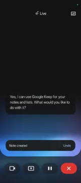 Gemini Live chce použít poznámky Google