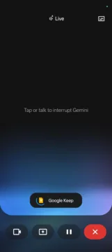 Gemini Live používá poznámky Google