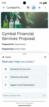 Gemini v Dokumentech Google - možnosti