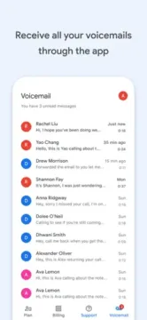 Google Fi hlasové zprávy na iOS