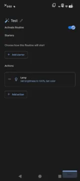Google Home rutiny - tlačítko uložit nefunguje