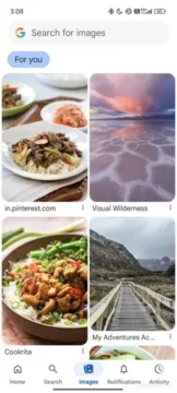 Images v aplikaci Google připomínají Pinterest