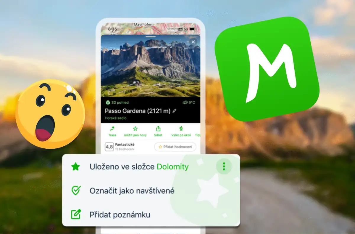 Mapy.com novinky v Moje Mapy