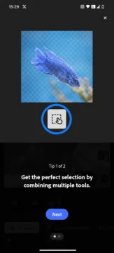 Photoshop Android Tap Select Tip 1