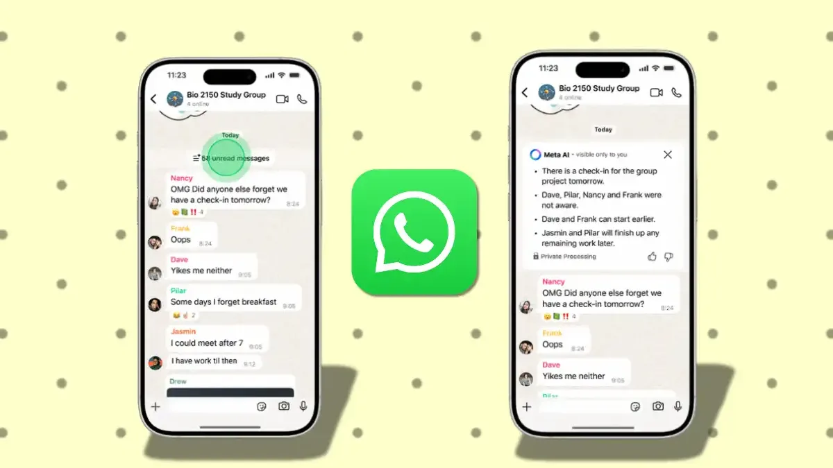 WhatsApp přináší Message Summaries! Rychlé shrnutí nepřečtených zpráv bude provádět Meta AI
