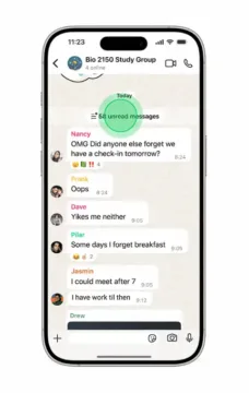 WhatsApp oznamuje nepřečtené zprávy