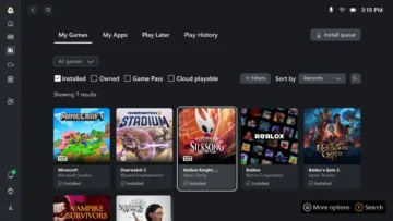ROG Xbox Ally knihovna