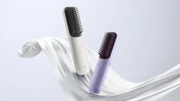 Xiaomi Mijia bezdrátový žehlicí kartáč fialový a bílý