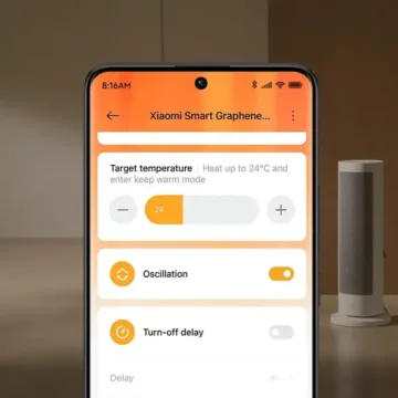 Xiaomi ohřívač v aplikaci