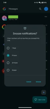 Ztišení notifikací Zprávy Google