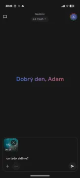 google gemini aplikace video v textovem poli
