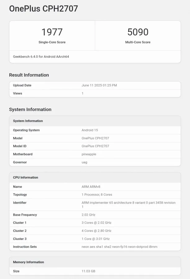 nord 5 geekbench