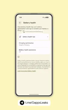 pixel battery health assistance v nastaveni