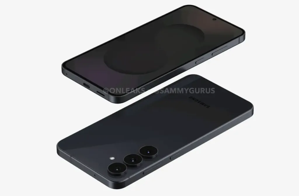 samsung galaxy s25 fe render v leze cerna nahled