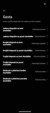 xiaomi redmi buds 6 nastaveni gest