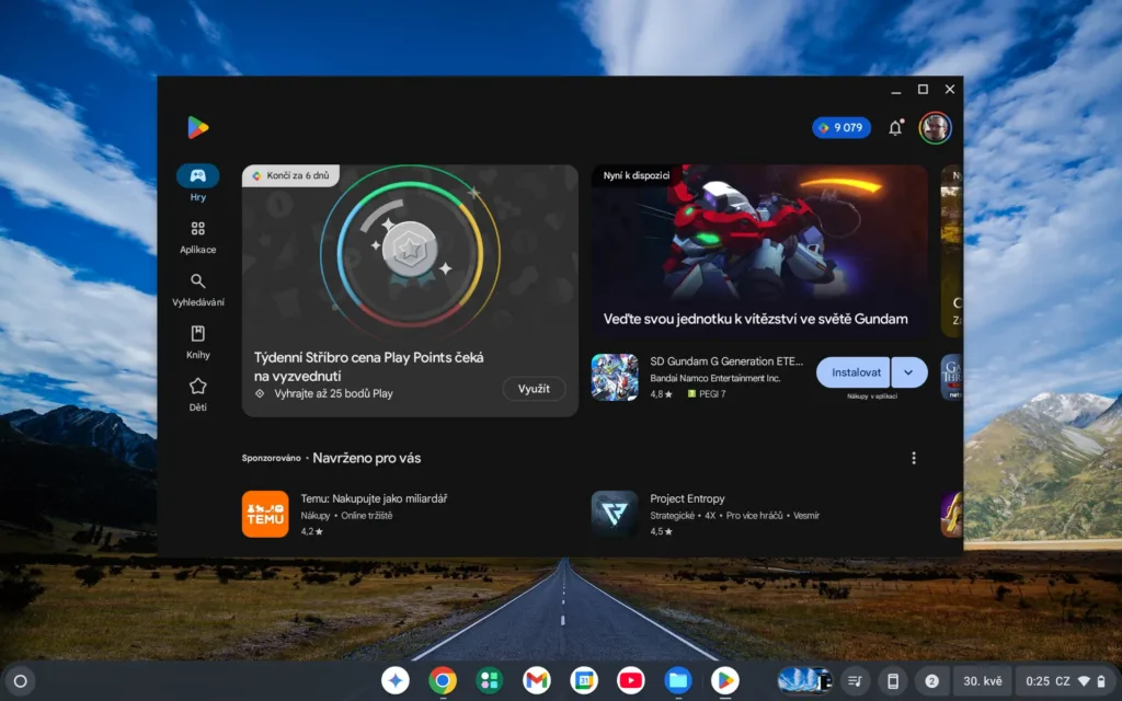 ChromeOS android aplikace google play