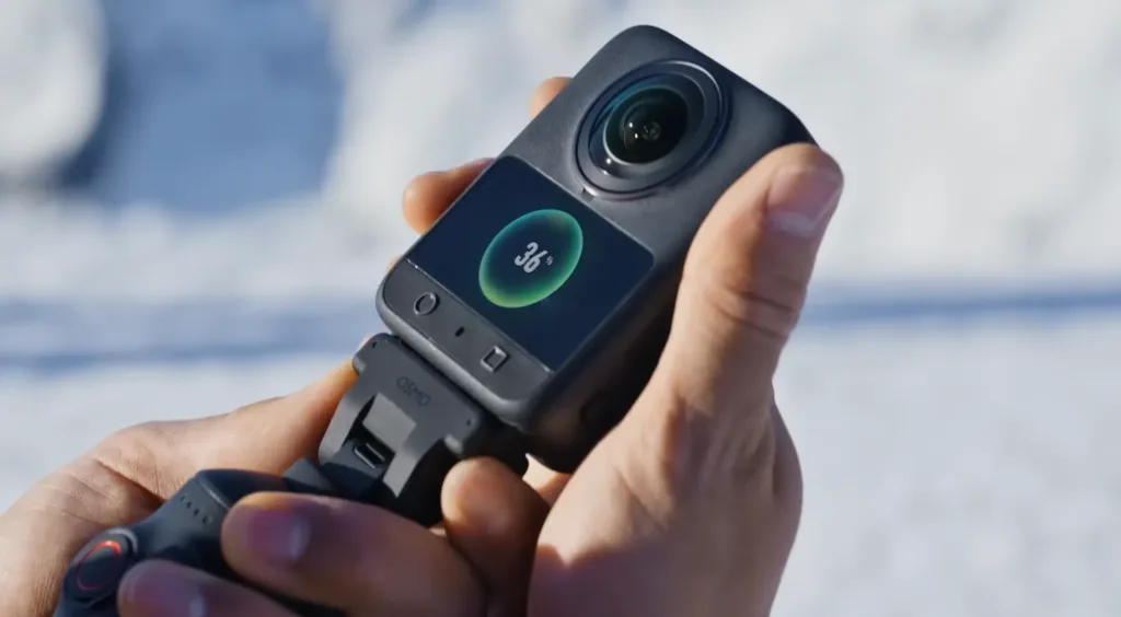 dji osmo 360 nabijeci tyc v zime