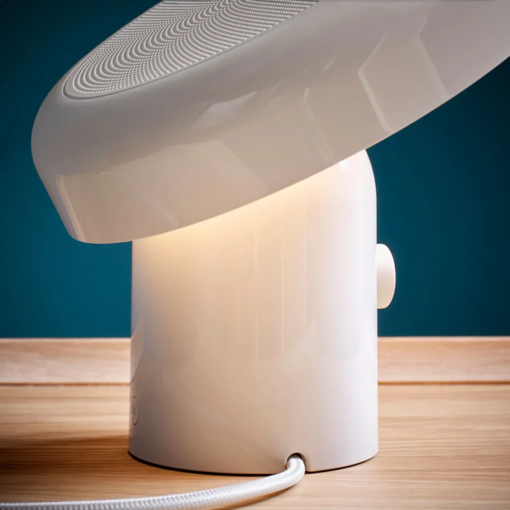 ikea blomprakt bluetooth reproduktor lampicka bila